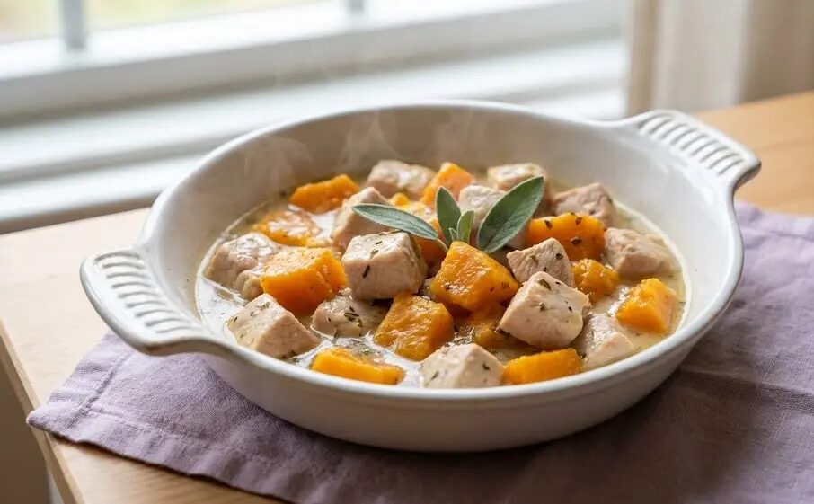 Pirofila di Bocconcini di Tacchino e Zucca per Gastrite