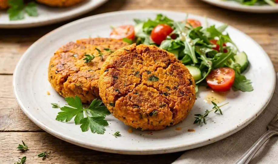 Burger di lenticchie rosse decorticate: immagine introduttiva