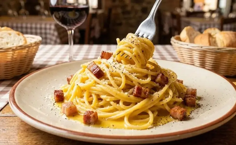 Piatti della Carbonara senza lattosio