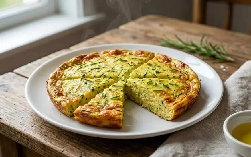 piatto di Frittata IBS con zucchine grattugiate