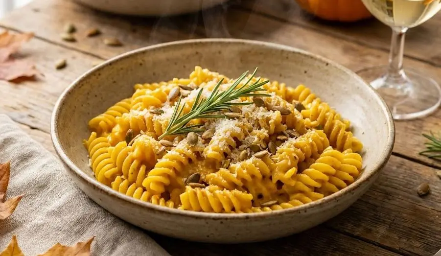 Fusilli con crema di zucca e rosmarino: immagine introduttiva