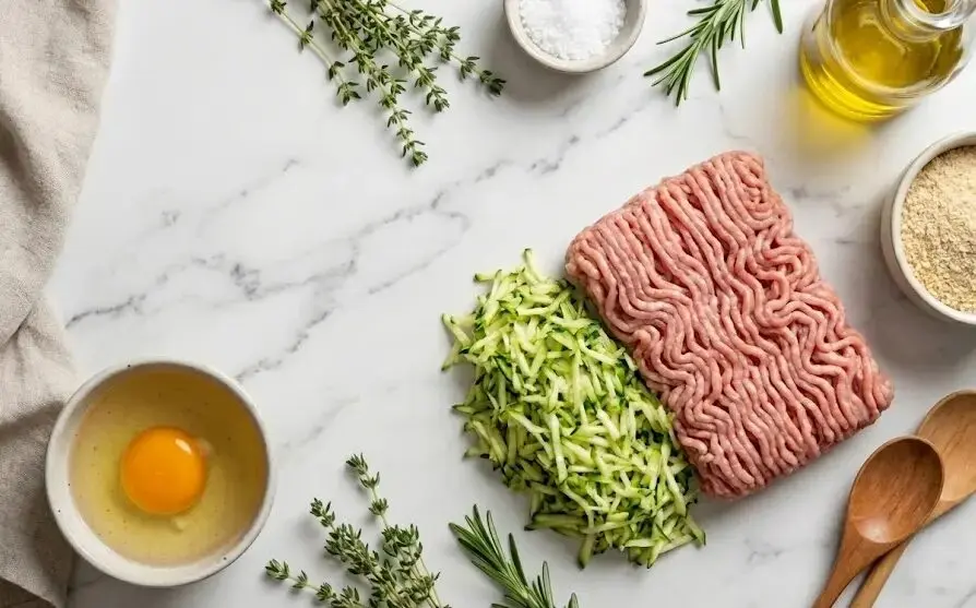 esposizione Ingredienti Burger di tacchino alle erbe