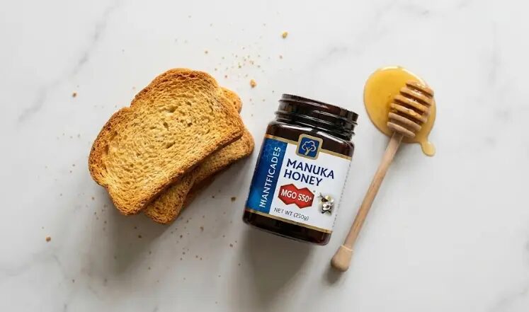 esposizione Ingredienti Fette biscottate con miele di Manuka