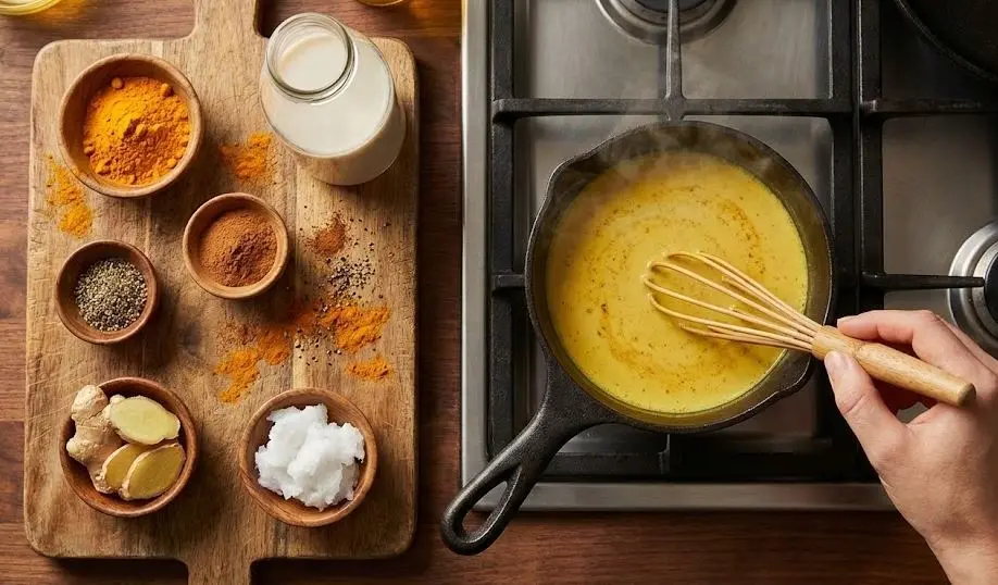 Ingredienti e procedimento del Golden Milk Reset Detox