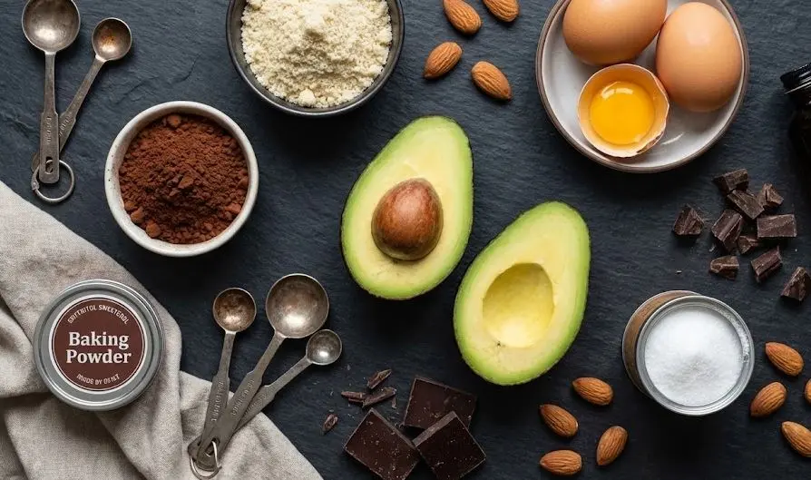 Ingredienti dei Muffin al Cacao e Avocado