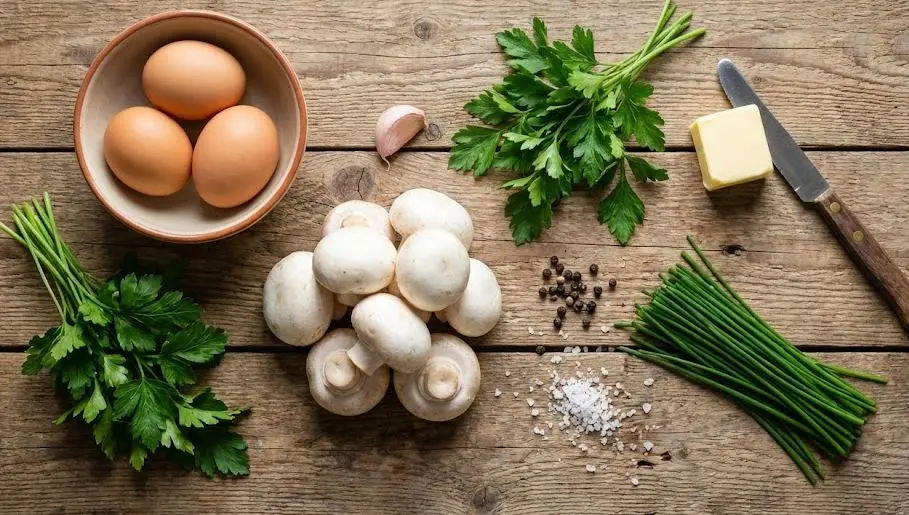 Immagine degli Ingredienti dell'Omelette Baveuse Light