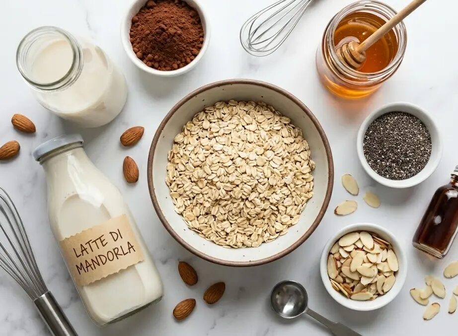 esposizione Ingredienti Overnight oats senza lattosio