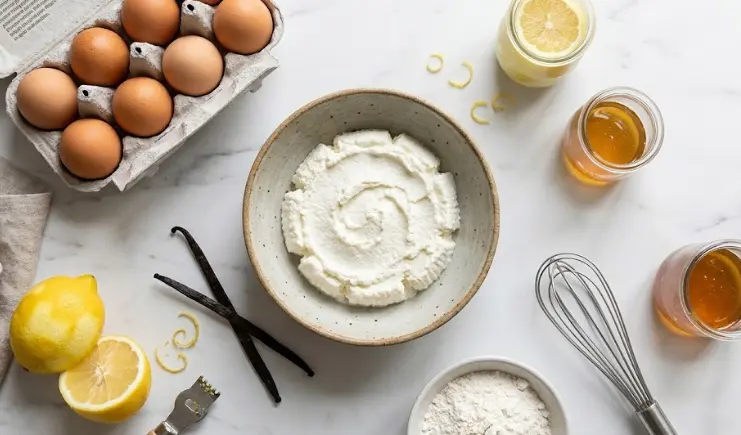 Immagine degli Ingredienti della Ricotta al Forno Light 