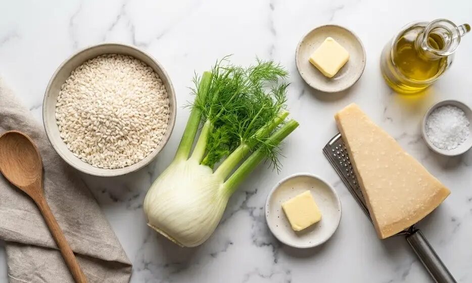 esposizione Ingredienti Risotto leggero con finocchio