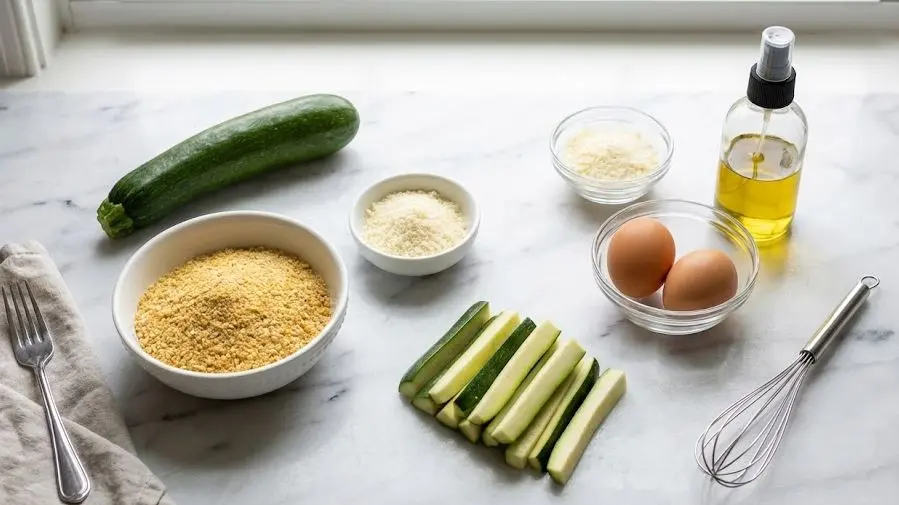 Ingredienti degli Stick di zucchine al forno croccanti