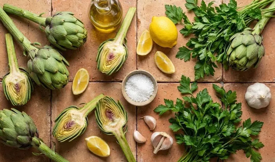 Immagine degli ingredienti dei Carciofi Trifolati