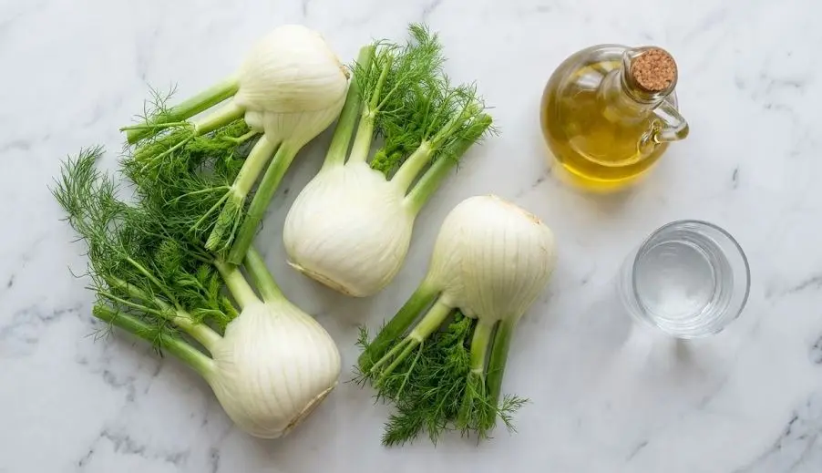 Immagine degli ingredienti dei Finocchi stufati in padella