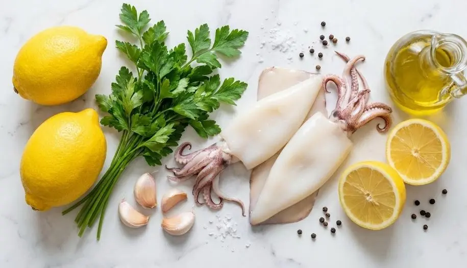 Immagine degli Ingredienti dei calamari alla griglia light