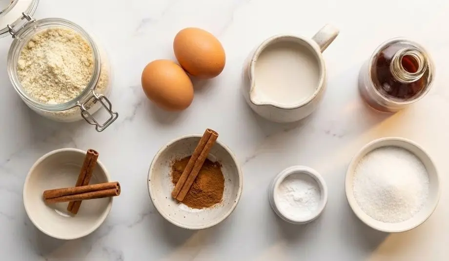 Immagine degli ingredienti dei pancakes per diabetici