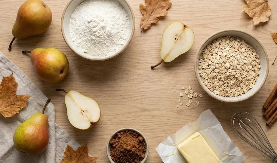 Immagine degli ingredienti del Crumble di pere