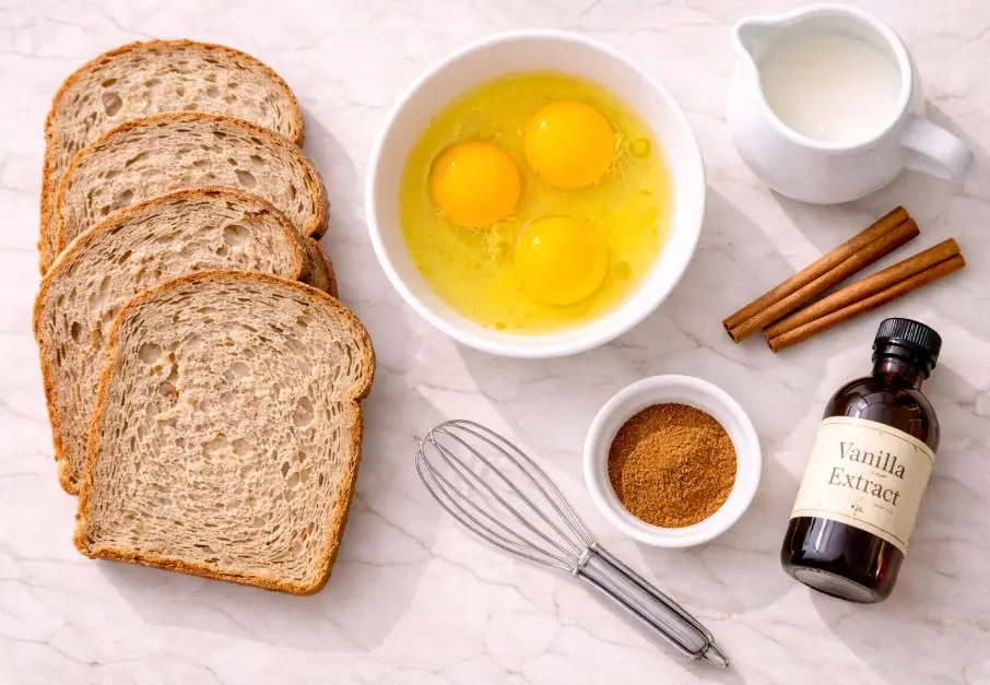 Immagine con gli Ingredienti del French Toast