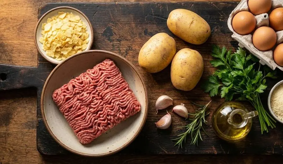 Ingredienti del Polpettone con Crosta di Patate