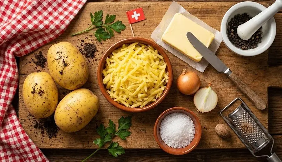Immagine degli Ingredienti del Rosti di Patate Senza Glutine