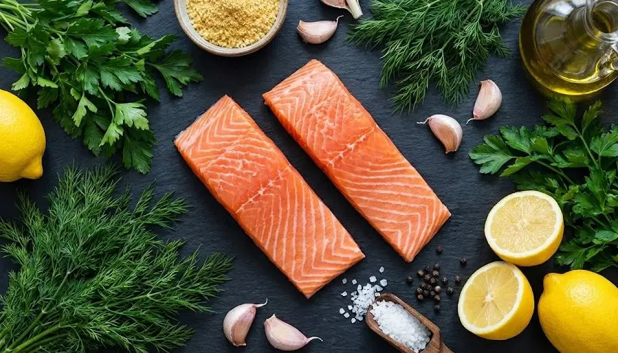 Immagine degli ingredienti del Salmone al Forno