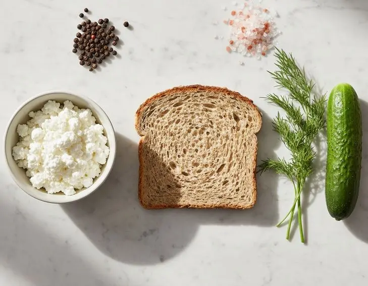 Immagine con gli ingredienti per il Toast Light