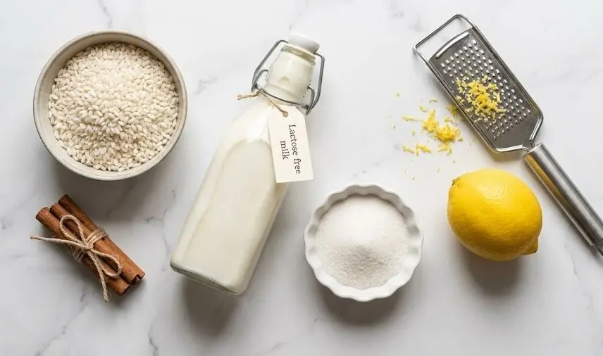 Immagine degli ingredienti del budino di riso IBS