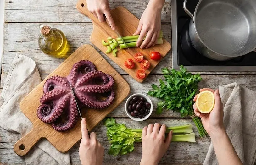 Ingredienti e procedimento dell'Insalata di Polpo e Sedano