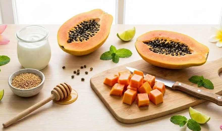 Ingredienti e procedimento della Bowl di Papaya