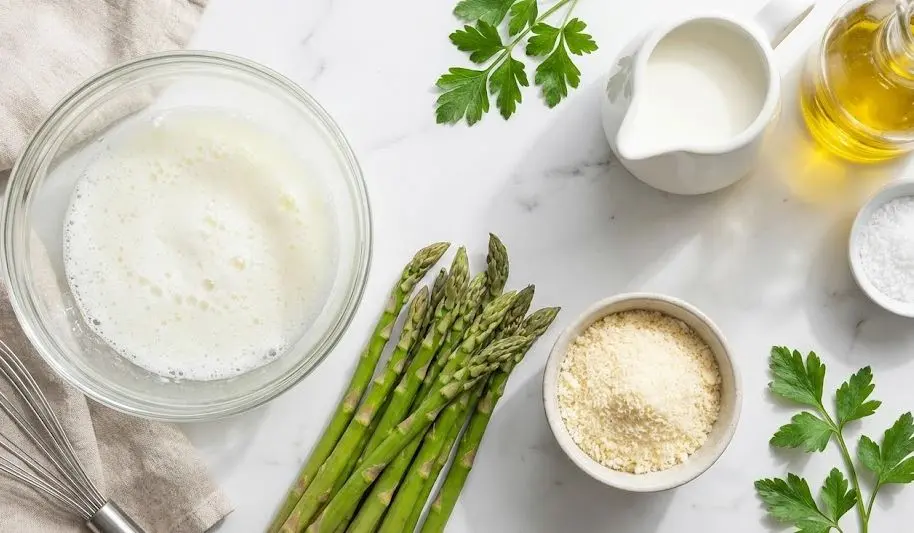 Immagine degli ingredienti della Frittata di albumi e asparagi