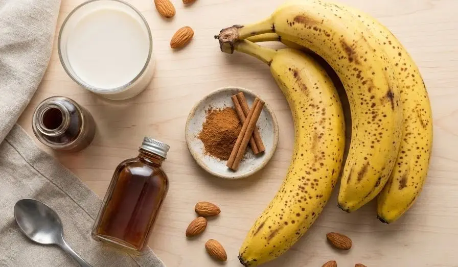 Immagine degli ingredienti della mousse di banana IBS