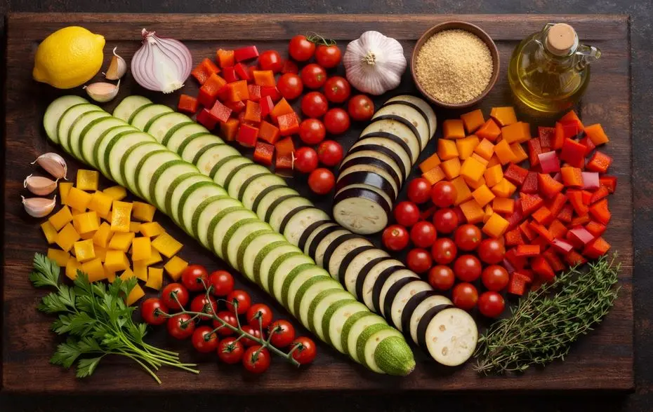 Immagine con gli Ingredienti delle Verdure gratinate