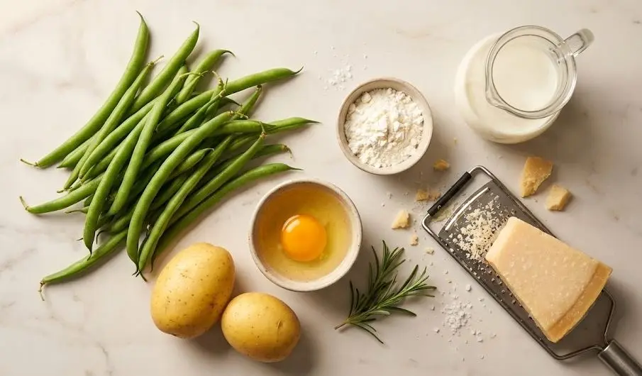 Immagine degli Ingredienti dello sformato di fagiolini