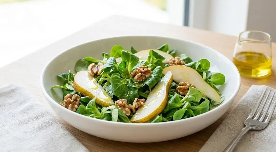 Insalata di valeriana, pere e noci: immagine introduttiva