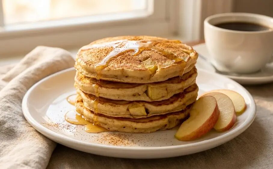 Piatto Pancake alle mele senza lievito