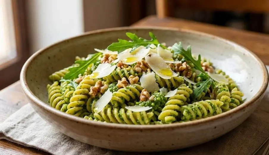 Pasta di Legumi con Pesto di Rucola e Noci: immagine introduttiva