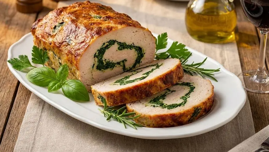 Polpettone di tacchino e spinaci al forno: immagine introduttiva