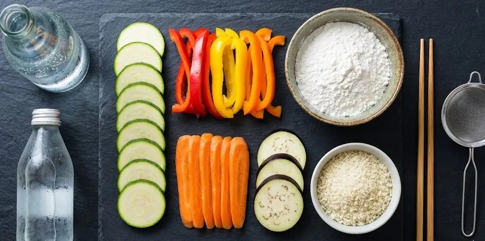 Immagine degli ingredienti della Tempura di verdure Light