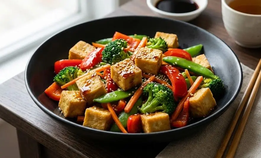 Tofu saltato con verdure: immagine introduttiva