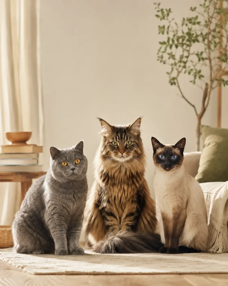 Gatti di razze diverse insieme, sereni e in salute: guida completa alle razze feline, origini e temperamento